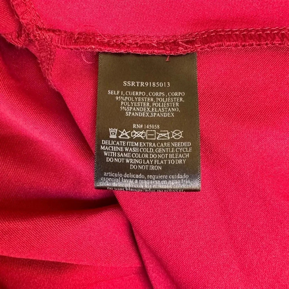 Stylestalker Natalie Red Burgundy Wrap Dress V-neck Short Sleeves Size M RTR - Picture 8 of 8